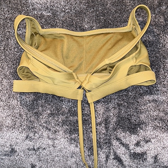 Dark Green Sparkly Bikini Top - Picture 2 of 2